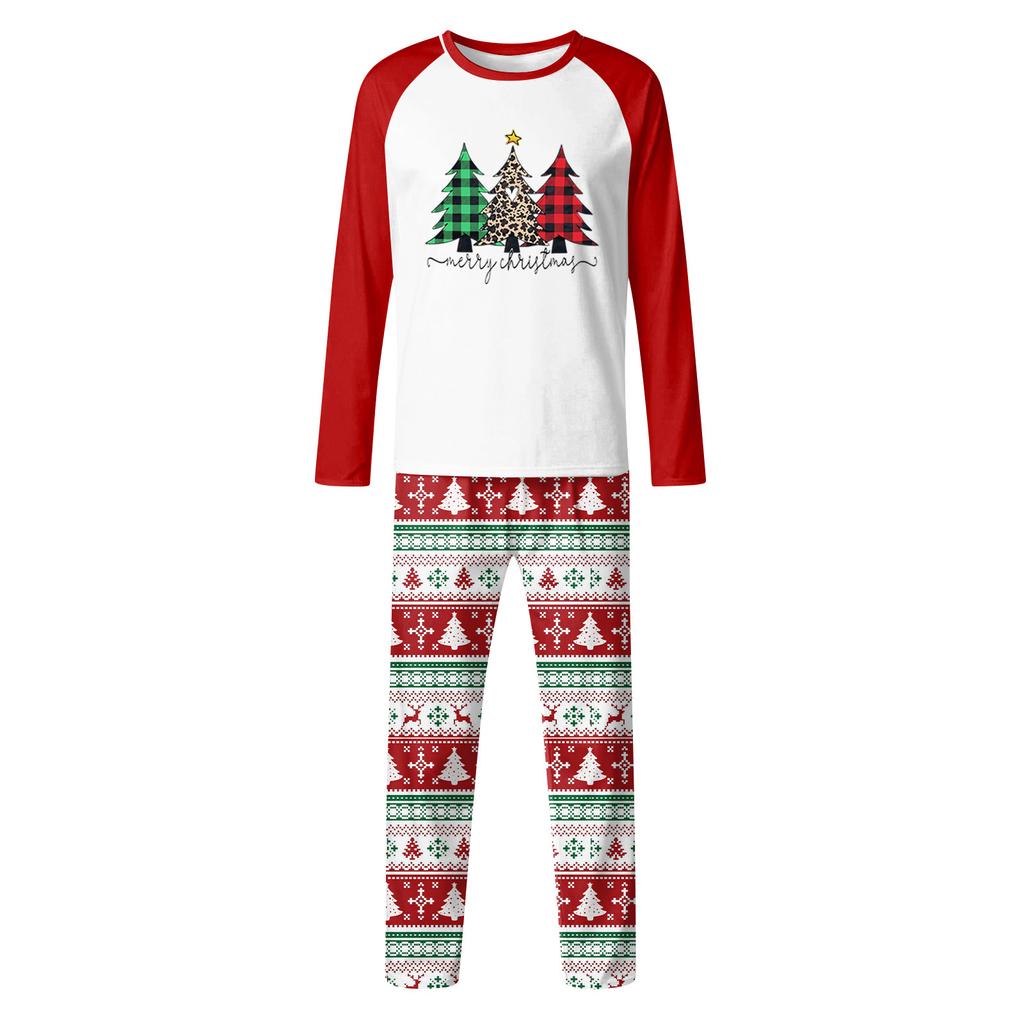 Christmas Day Prints Family Matching Long Sleeve Tops+Pants Set Family Matching Sets