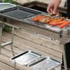 Large Portable Stainless Steel Charcoal BBQ Grill for Outdoor Picnics and Home Use