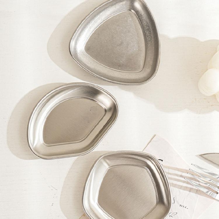 Set Of 6 Unique Stainless Steel Miniature Bowls Appetizer Plates Suitable for Sauces and Seasoning with Easy Cleaning
