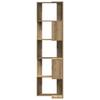 Corner Bookshelf 5 Shelves Artisan Oak Finish 50x50x179 Cm Particleboard