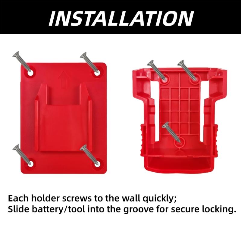 10PCS Universal Tool Holder and Battery Organizers Suitable for Series with Secure Mounting and Plastic Construction