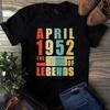Abril 1952 El Nacimiento De Leyendas Camisetas Unisex Vintage Para Hombre Y Mujer