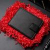 Casual with Multiple Card Slots Short Wallet Slim PU Leather Card Holder Purses Button Closure Coin Pouch Men