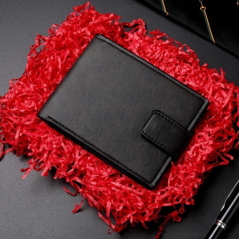 Casual with Multiple Card Slots Short Wallet Slim PU Leather Card Holder Purses Button Closure Coin Pouch Men