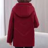 Middle Age Women's Down Coats Winter Vintage Parkas Hooded Plus Size Elegant Loose Thick Warm Down Jackets Woman Outerwears