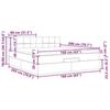 VidaXL Ottoman Bed Frame with Mattress Dark Grey 160x200cm Fabric 3311471