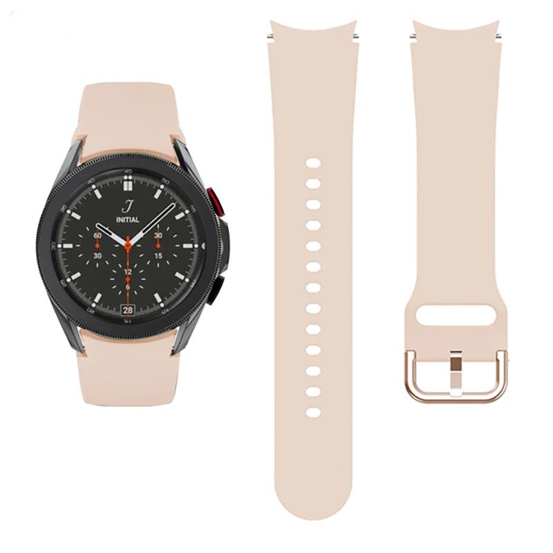 20mm Silicone Strap For Samsung Galaxy Watch 7/6/5/4 40mm 44mm Pro 45mm Bracelet Belt Galaxy Watch 6 4 Classic 47mm 46mm Correa