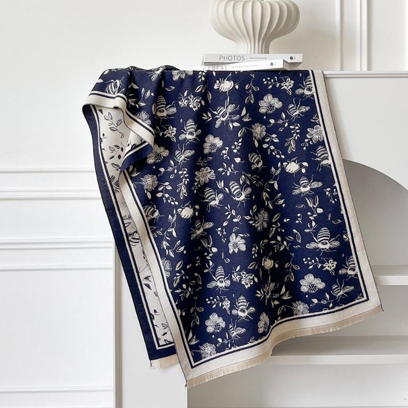 Scarf Women's Air-conditioning Shawl with Warm and Windproof Double-sided Large Shawl with Winter Matching Coat