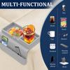 Sofa Cup Holder Silicone Sofa Armrest Tray with Side Pocket Dual Slot Beverage Snack Storage Phone Remote Control Organizer