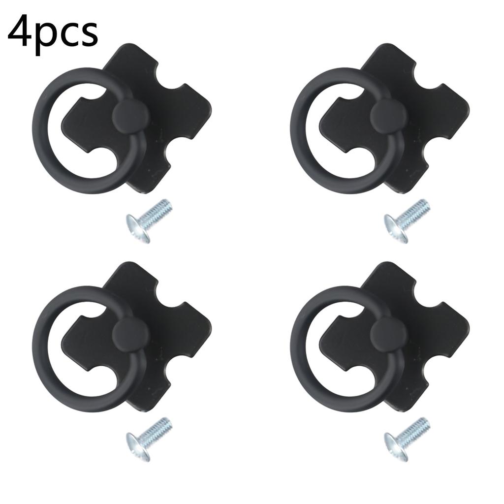 Alloy Furniture Handles Black/silver Single Hole Vintage