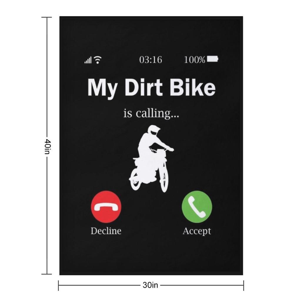 My Dirtbike is calling Throw Blanket Blankets For Baby Bed Fashionable Luxury Brand Flannel Fabric Blankets
