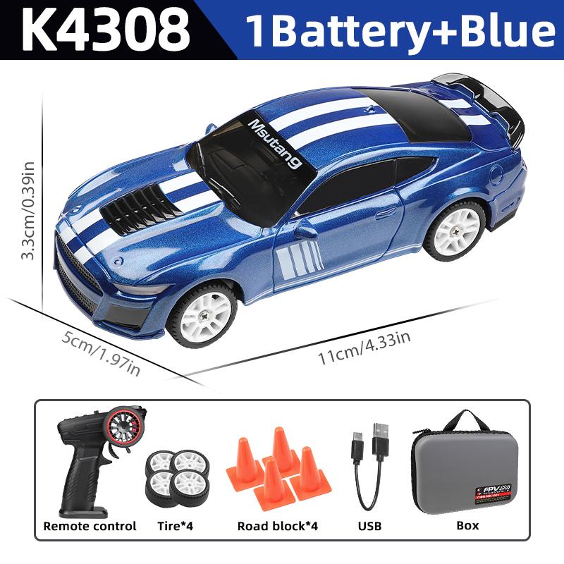 WLtoys K4308 1:43 2.4G RC Drift Racing Car With LED Lights 4WD Gyroscope High Speed RTR Remote Control Car Toy For Kid Gift