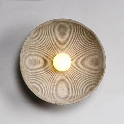 Moderní minimalistické LED nástěnné světlo Noční lampa Nordic Retro Wood Grain Chodba Kulaté vnitřní osvětlení Dekorativní lampy