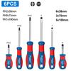 Screwdriver Set Phillips Slotted CRV Steel Magnetic Tip Heat Treated TPR Grip Handle 3 5 6 8mm PH0 PH1 PH2 PH3 Hand Tools 4