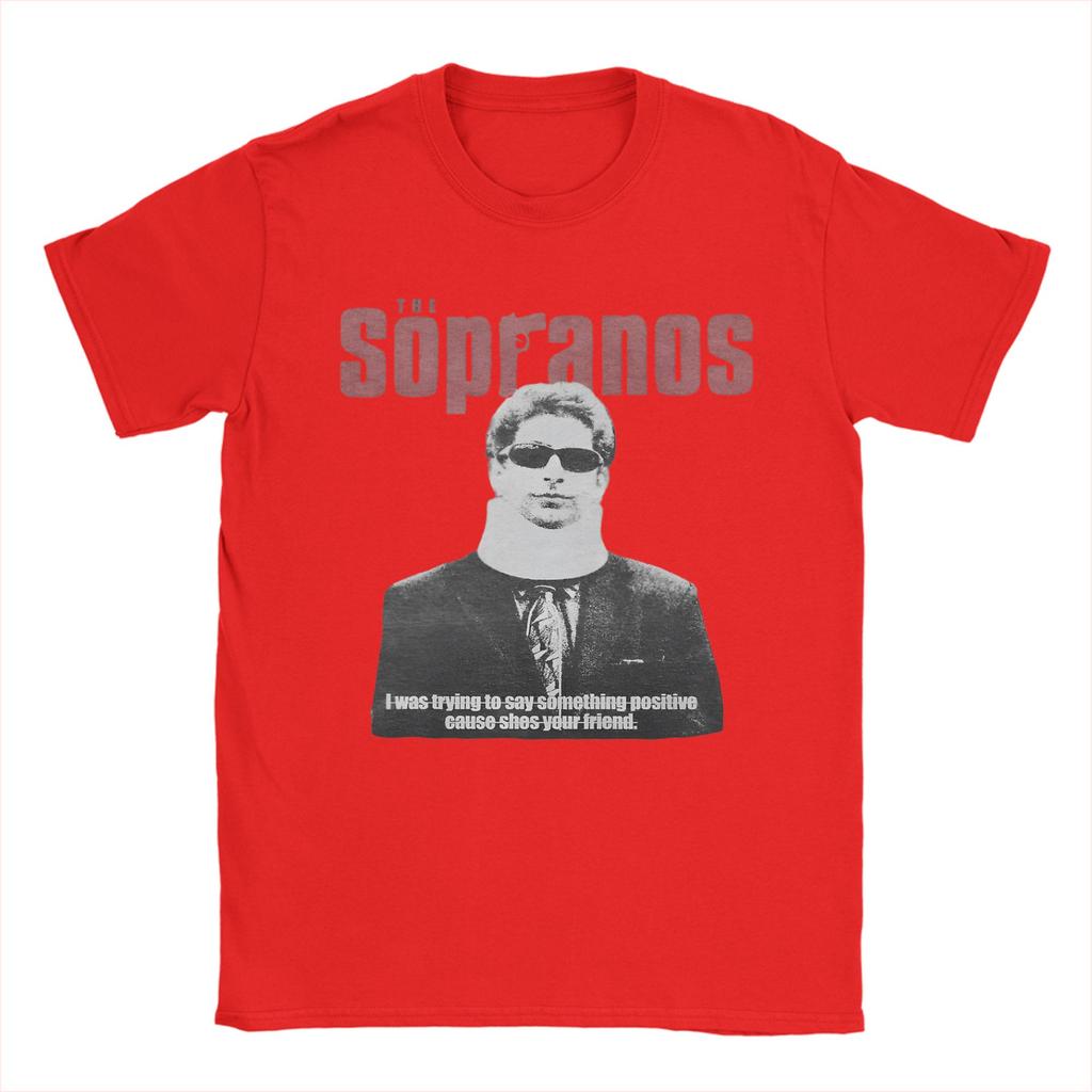Funny Tthe Sopranos Movie TShirt Unisex Round Neck Pure Cotton T Shirts Short Sleeve Tee Shirt Plus Size Clothes