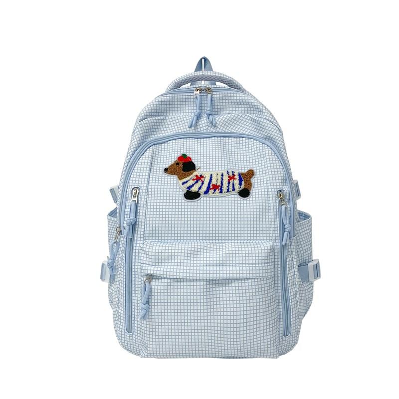Plaid Schoolbag Women's Large Capacity Backpack Student Backpack