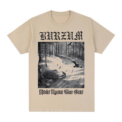 Burzum Si la Luz Nos Lleva Camiseta Fresca Cuello Redondo Algodón Hombre Camiseta Nueva CAMISETA Tops para Mujer