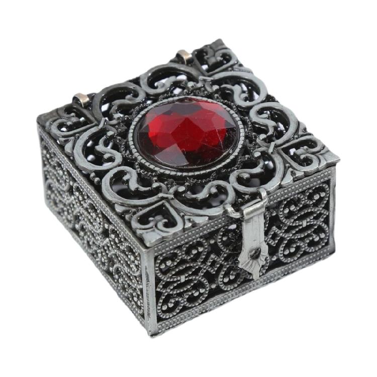 Sturdy Zinc Alloy Jewelry Storage Box Unique Jewelry Organizers With Soft Lining for Necklace Earrings Jewelry