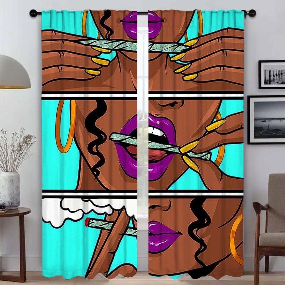 Subject-free Partition Home Interior Curtains for Camera Elegant Room Curtains 2 Pieces Blackout Curtain Shades Living Kitchen