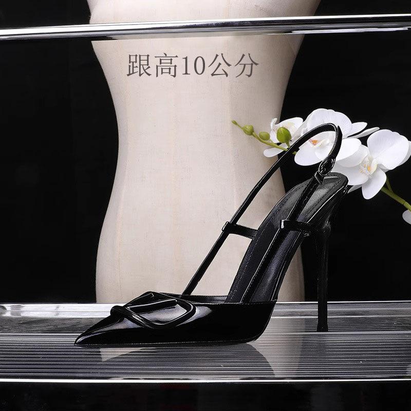 High heels women's French spring and summer light mouth wedding shoes fashion 2025 nude small fragrance versatile stiletto pointed head bag head