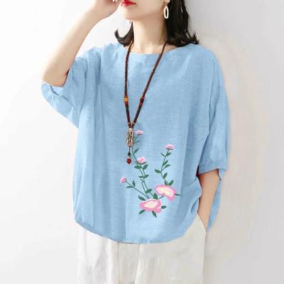 Damen T-Shirt mit Rundhalsausschnitt, ...
