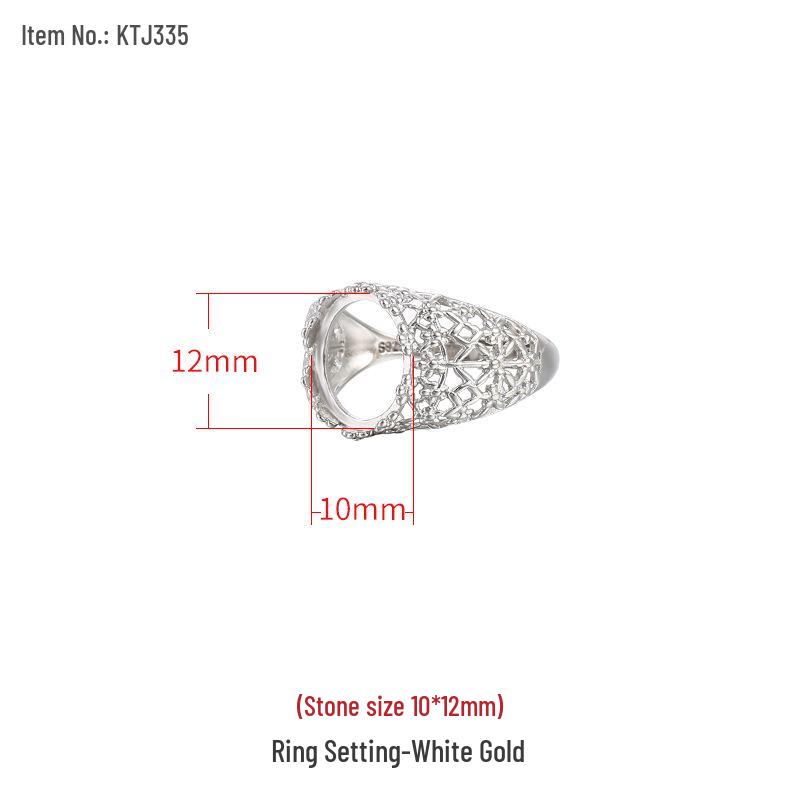 

Винтажная женская филигранная оправа кольца из стерлингового серебра 925 пробы с камнем из янтаря и нефрита Adjustable