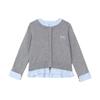 LUSON Girls' Faux Two-Piece Knit Cardigan