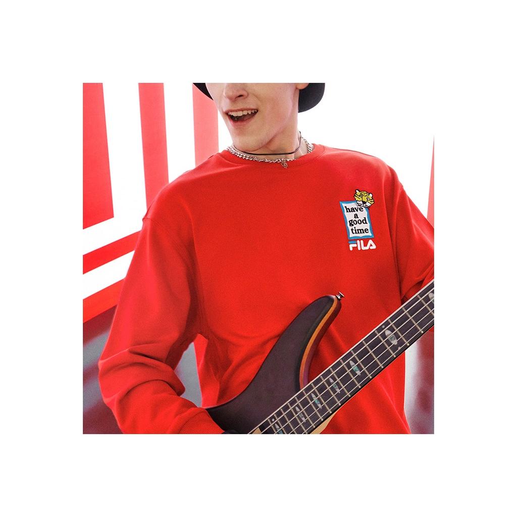 New FILA x Have A Good Time Sweatshirt Unisex Legend Red F11U219204F-RD