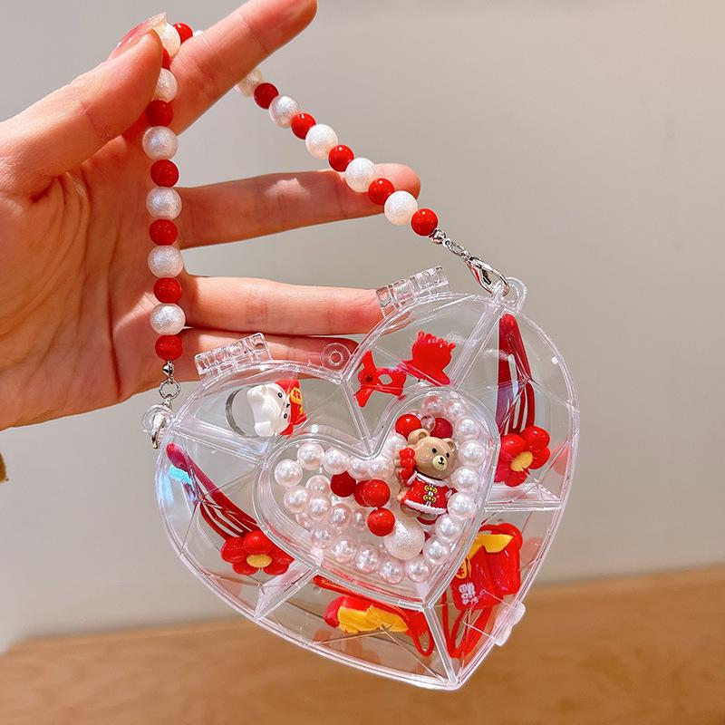 Children's Cute Cartoon Fruit Pendant Bracelet Set with Gift Box