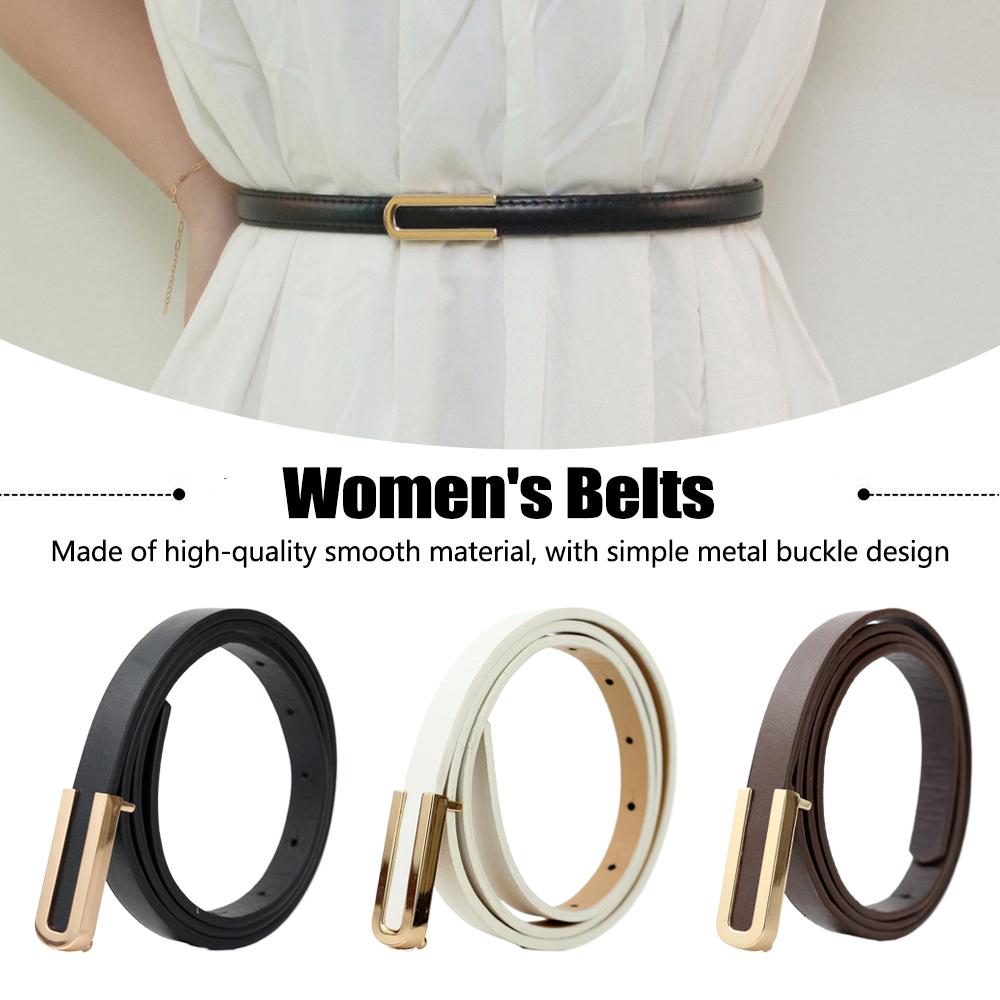 Women's leather belt 100 cm