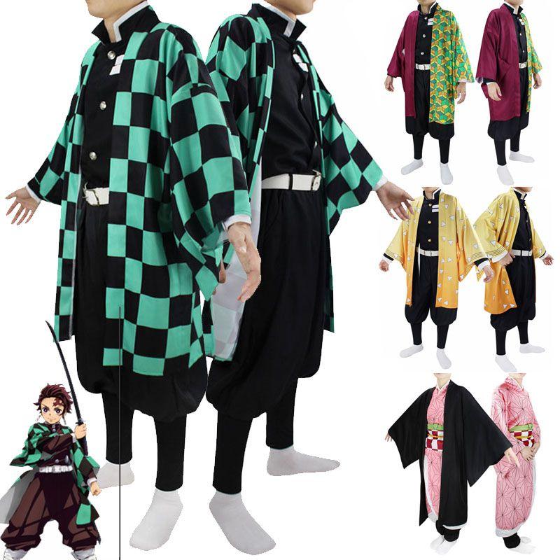 Demon Slayer Kimetsu No Yaiba Kamado Nezuko Cosplay Costume Kimono Robes Suit