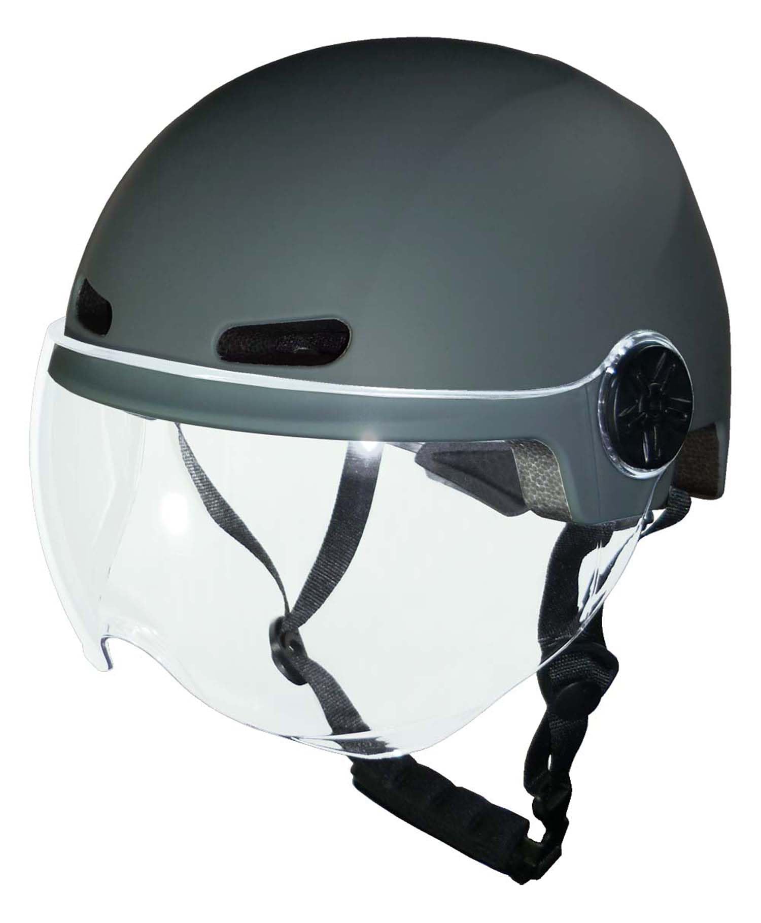 

Captain Stag Cabeza Bicycle Soft for Junior High School Students and Size Fits Head Circumferences Includes SG Matte Gray Y-6498 Helmet, Shell,