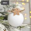 Christmas Hanging Ornaments Foam Ball White Snowflake Water Drop Bell Xmas Tree Decoration Pendant Winter Party Decor
