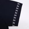 Louis Vuitton Schwarzes HRN42W Signature Kurzarm-Rundhals-Top M NavyUsed