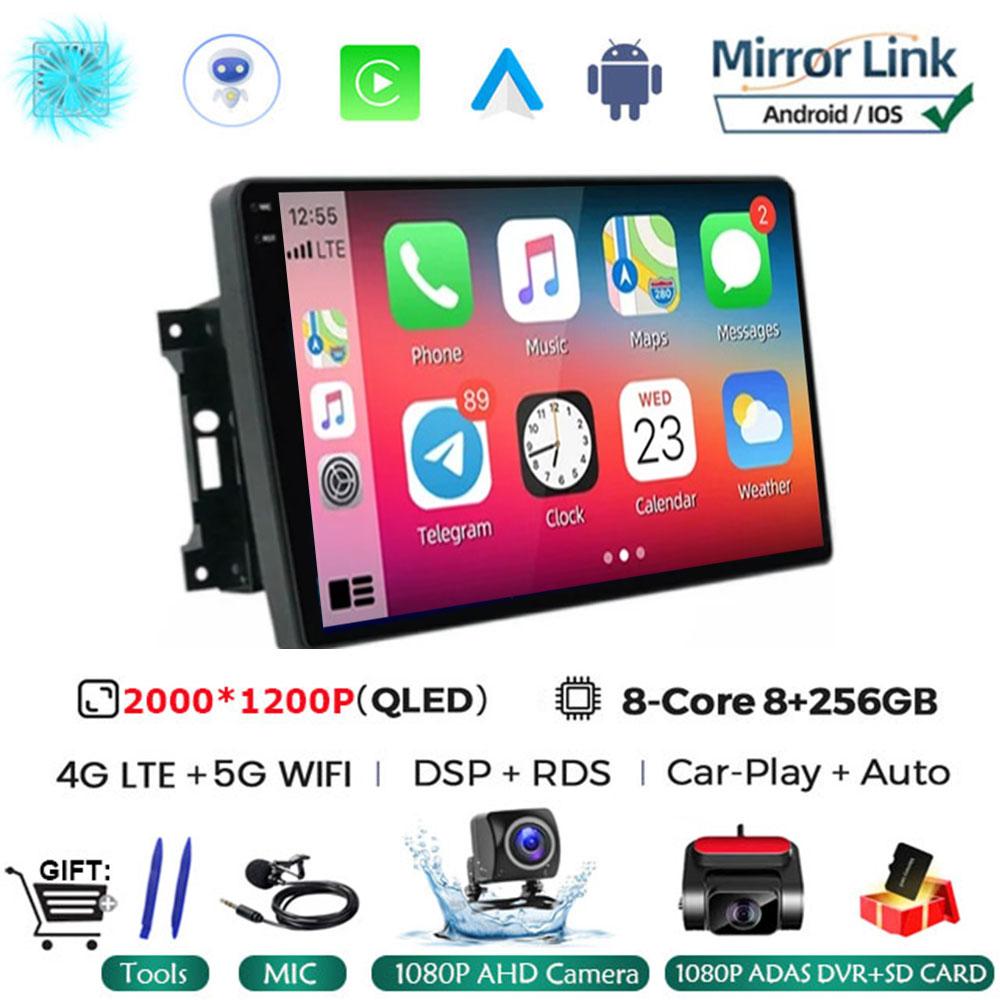 For Jeep Compass/Commander/Grand Cherokee/Wrangler/Liberty AutoRadio Android 14 Car Radio QLED GPS Navigation Multimedia Player