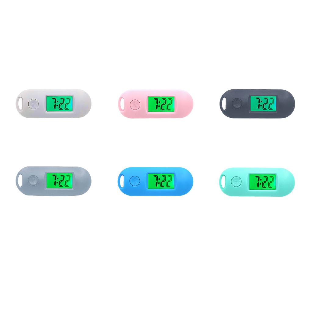 Multifunctional Keychain Watch Wide Application And Compact Hanging Hole ABS Digital Electronic Pocket Watch, White