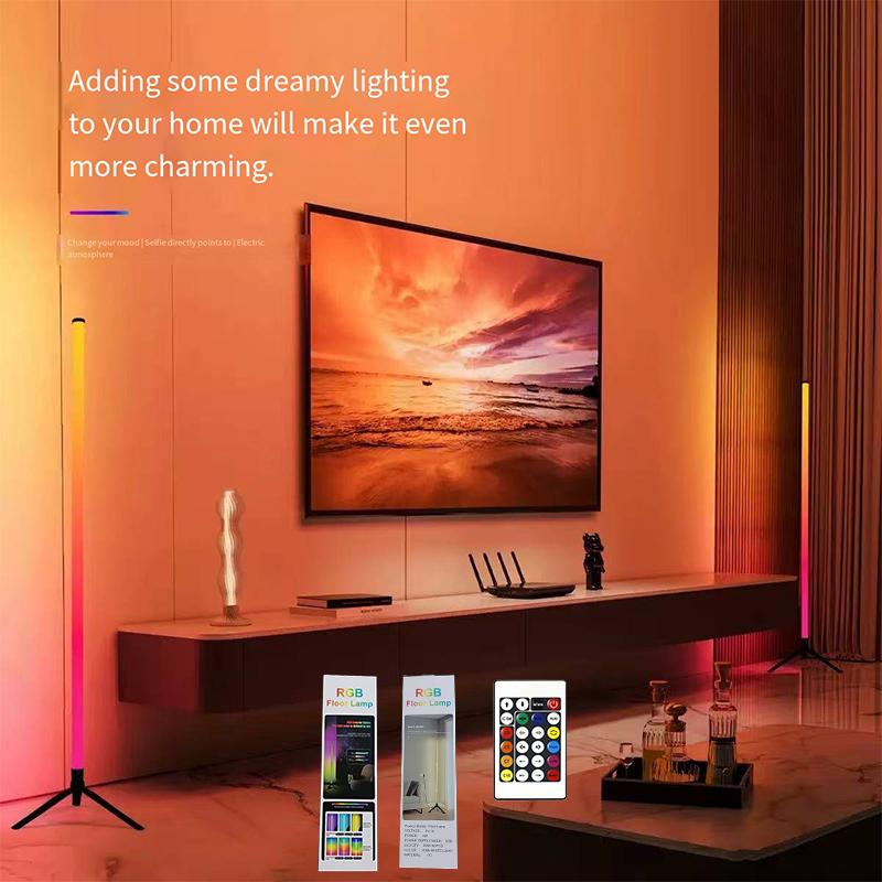 1PC Floor Lamp with RGB Lighting | Remote/APP Control, Colorful Moving Light, Music Synchronization | Suitable for Living Room,