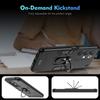 KEYSION Shockproof Armor Case for Realme C85 C85 5G Soft Silicone+PC Metal Ring Stand Phone Back Cover for OPPO Realme C85