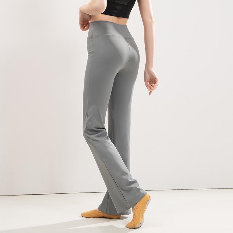 Spring/Summer High Waist Butt-Lifting Yoga Pants: Nude Feel, High Elastic, Slimming Straight Leg, Micro Flare, Body Shaping for Women.