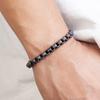 MKENDN Retro Link Chain Bracelets for Men Overlap Interlocked Curb Chain Stainless Steel Punk Cubic Chain Male Jewelry