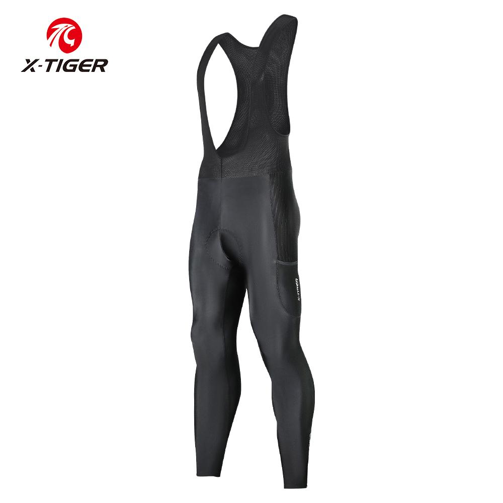 X-TIGER Men s Cycling Bib Pants Three Pockets Breathable Shock  5D gel Pad TMB Mountain Road Cycling Pants Cycling Equipment S