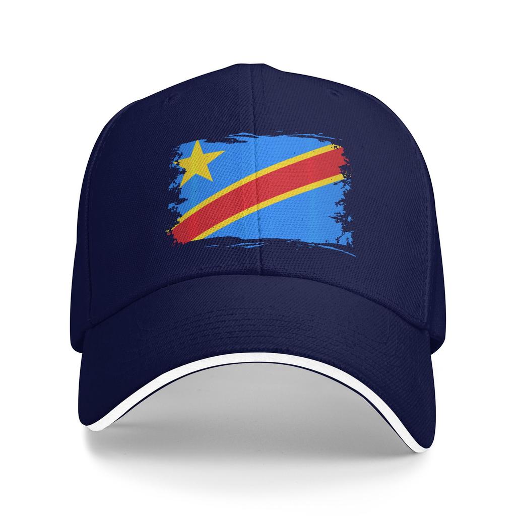 Congo Flag Republic of Congo DRC Vintage Congolese Flag PerforUnisexce Casual Baseball Cap Snapback Cap Unisex Funny Baseball Caps