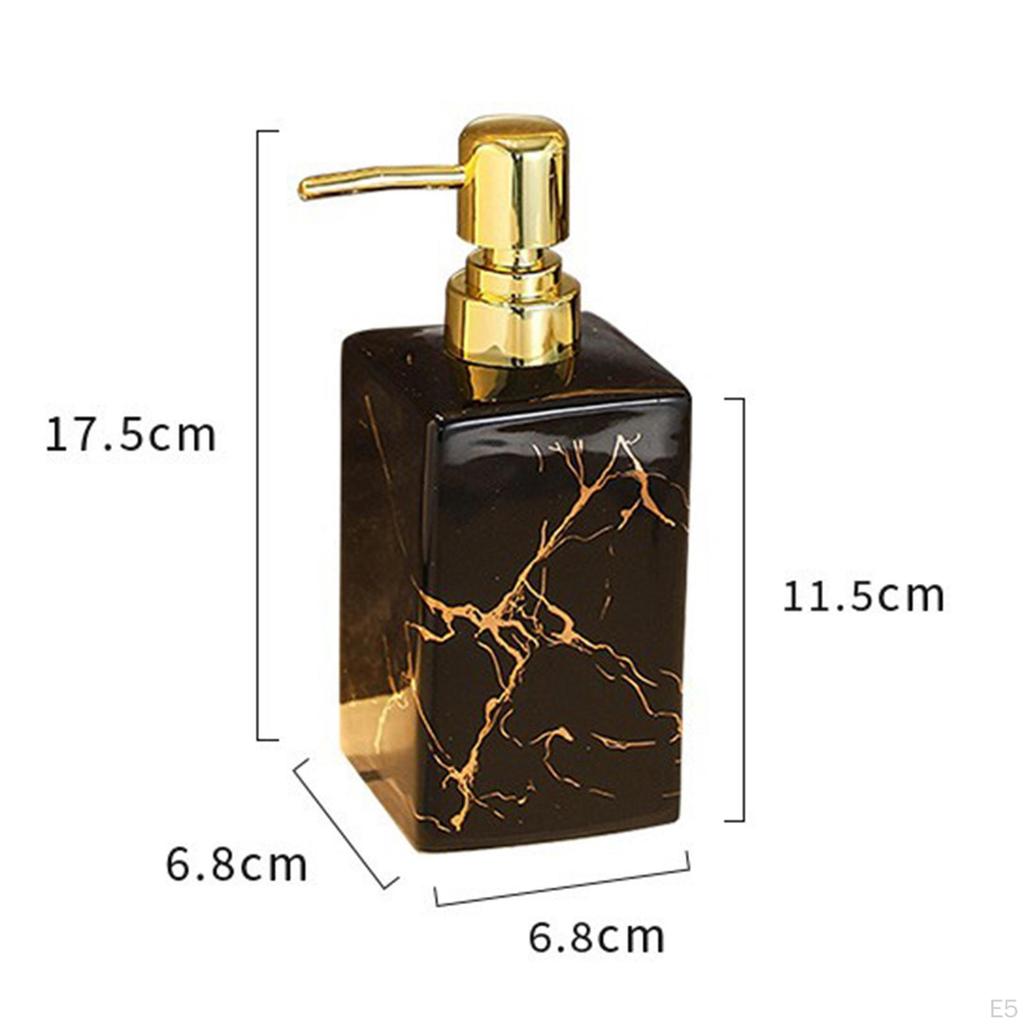 Ceramic Pump Soap Dispenser Bathroom Liquid Container 500ml for Laundry