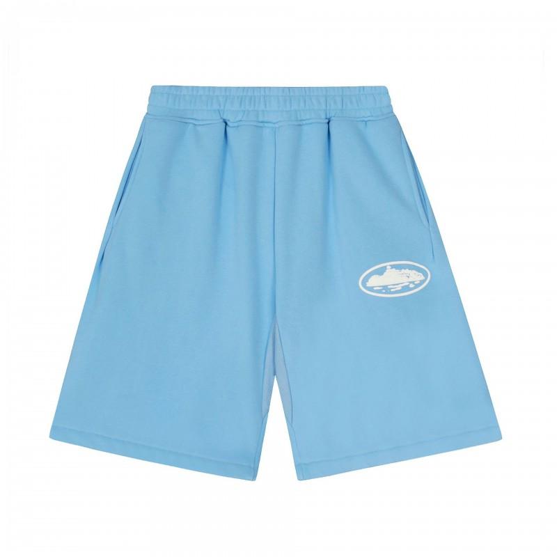 Corteiz Streetwear Short Pants Men Women Alcatraz Ship Print Loose Fit Cotton Shorts