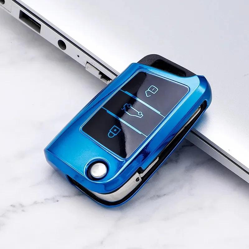 Car Key Case Car Key Full Cover Protection Shell Bag For Vw Volkswagen Polo Tiguan Passat B8 Golf 4 5 6 Mk4 Jetta Lavida Skoda