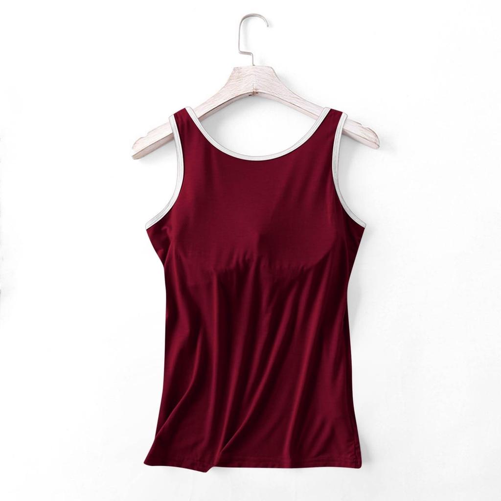 Women's Color Block And Contrasting Camisole With Breast Pads As Base Sexy Plus Size Underwear