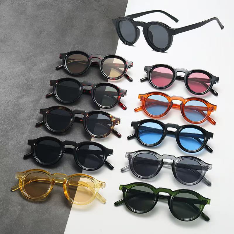 New Vintage Round Sunglasses Women Men Brand Circular Sun Glasses Female Oval Eyewear Sunglasses for Male Female Eyeglasses