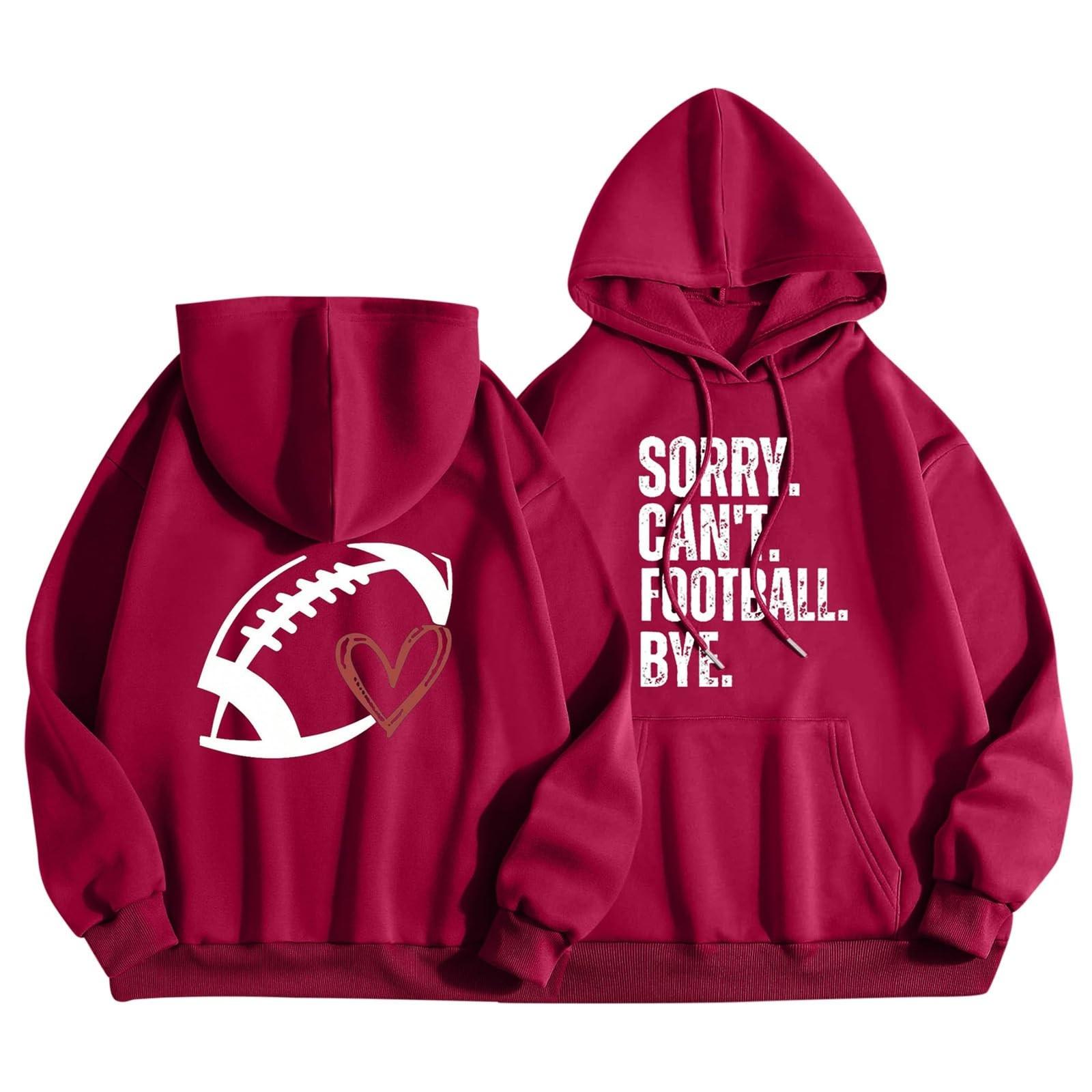 

Женская мода легкий длинный рукав пуловер толстовки с капюшоном с карманами графическая толстовка L красный