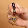 Mini Zodiac Snake Keychain Waterproof Green Sandalwood Phone Chain Ornament  Women