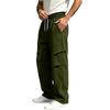 Pantalon de jogging décontracté pour homme de couleur, coupe ample, jambe droite large, avec taille élastique